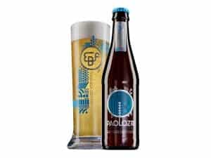 Intro Paolozzi beer glass bottle